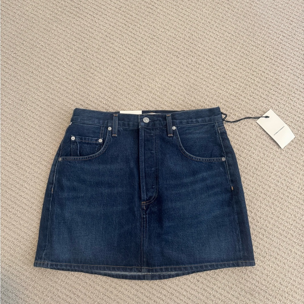 Citizens Of Humanity Indigo Denim Mini Skirt